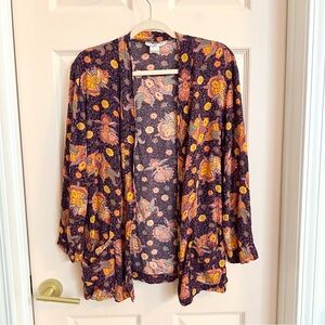 Purple paisley Sellecca jacket top